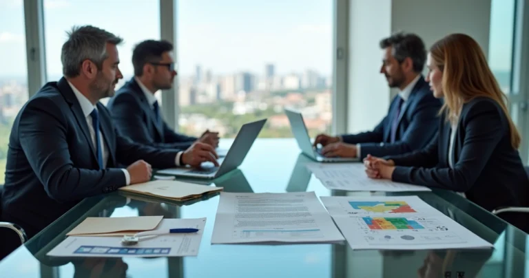 Advogado e corretora analisam certidão estadual impressa ao lado de mapa do estado